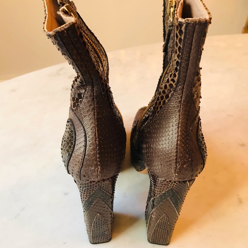 Rochas Python Heeled Boots - image 2